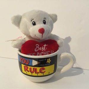Coffee mug “You rule”. Teddy bear/heart